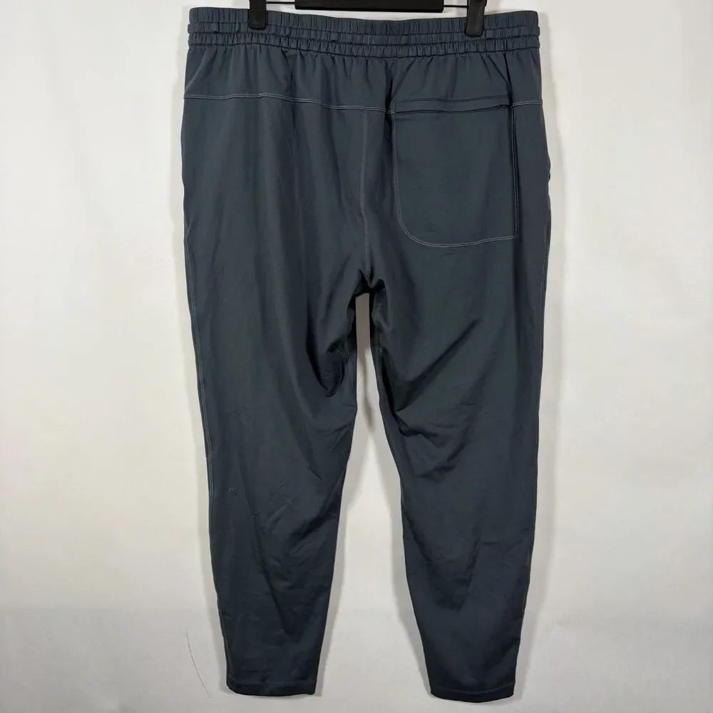 Lululemon Jogger Track Pants Mens Size XL Gray 34x29 Drawstring Pockets Training